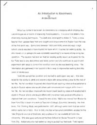 Bernard's Intro to Ideokinesis, typed manuscript, thumbnail