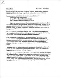 Bernard's Kinesthetics of Anatomy Undated Syllabus, thumbnail