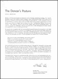 Sweigard's "The Dancer’s Posture," Introduction by Martha Hill, Impulse 1961, thumbnail