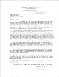 Sweigard Letter to Pamela Matt 1971, thumbnail