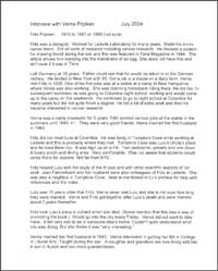 Sweigard's Verna Popken Interview 2004, thumbnail